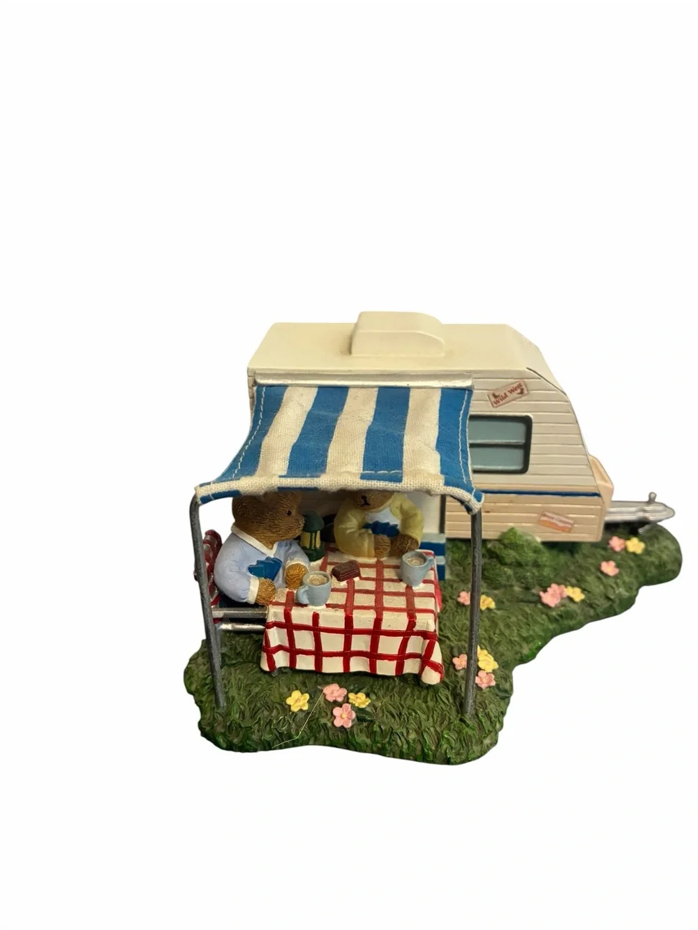 Faithful Fuzzies RV Having Fun! Teddy Bear Camper Figurine Two For The Road